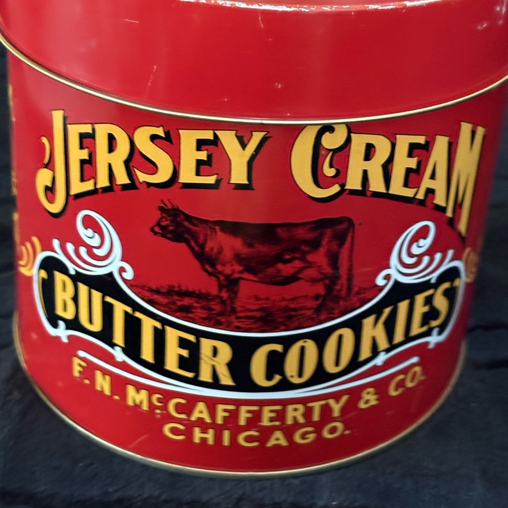 Jersey Cream Butter Cookies Tin - Red